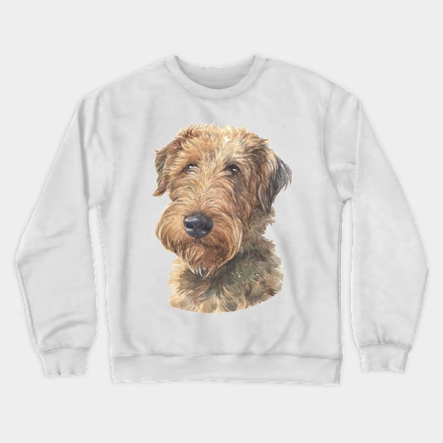 Welsh Terrier Watercolor Art Crewneck Sweatshirt by doglovershirts